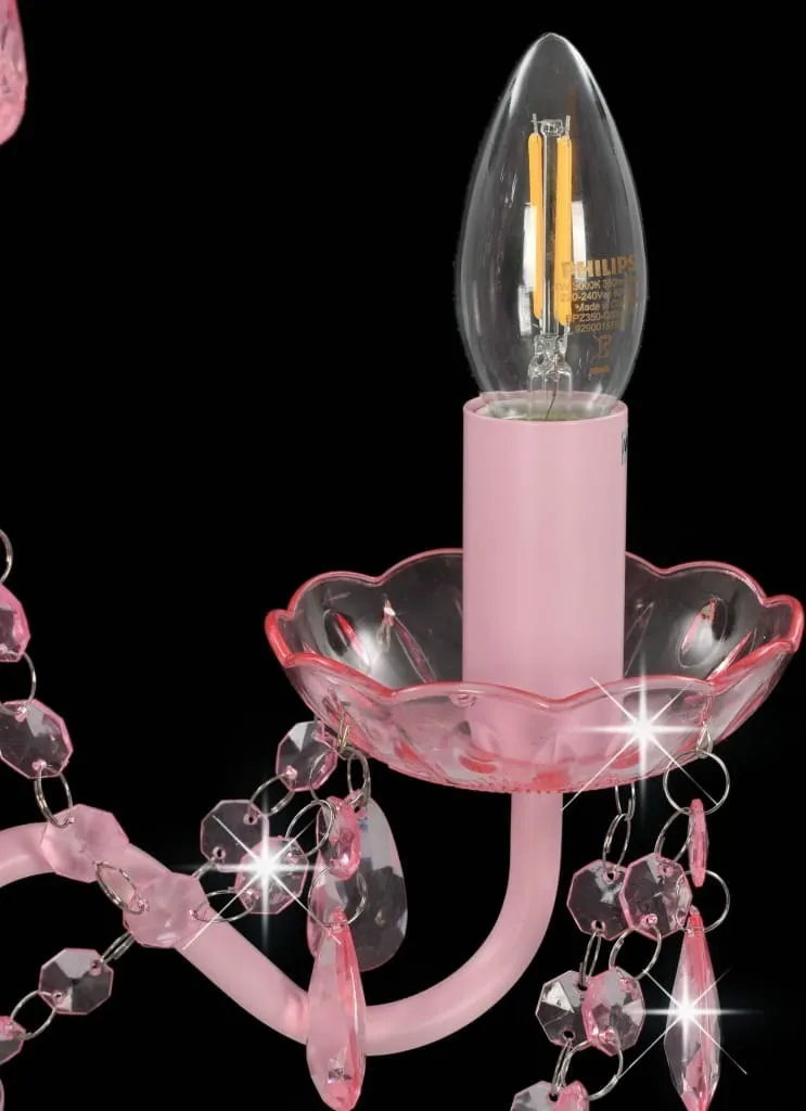 Lampadario Moderno con Perline Rosa 36cm - Design Sophisticated vidaXL - 5