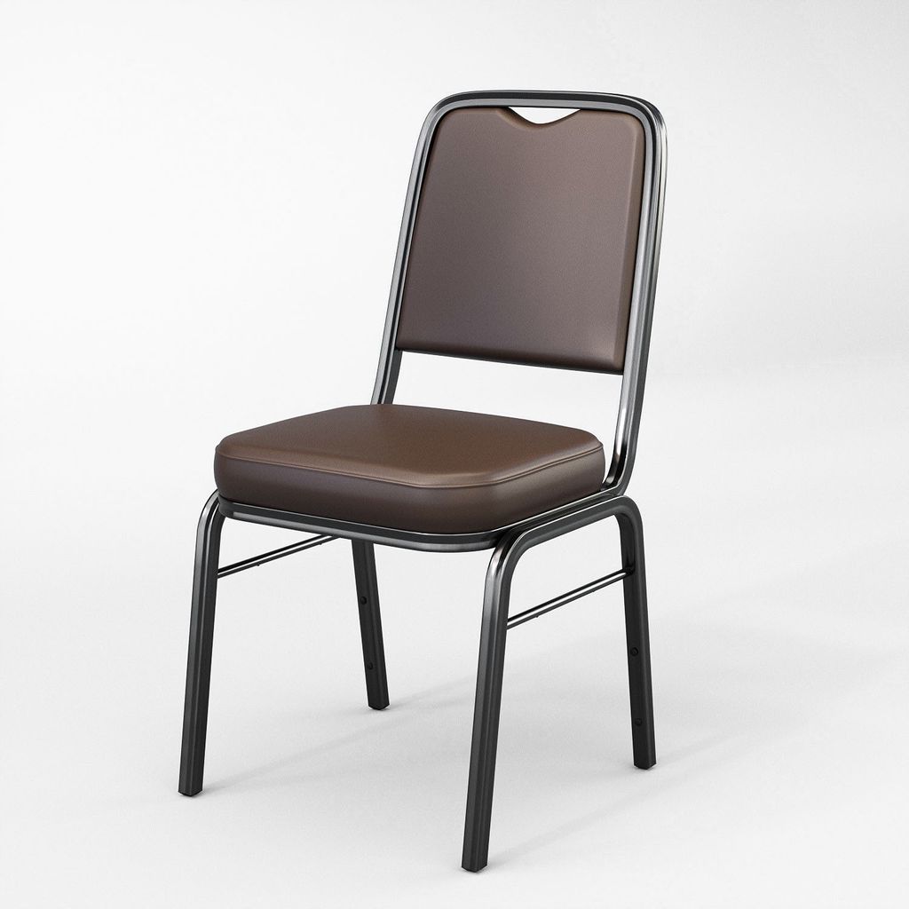 2er-Set ENZIO | Bistrostuhl | Braun | Leder | Bankettstühle Produktbild 
