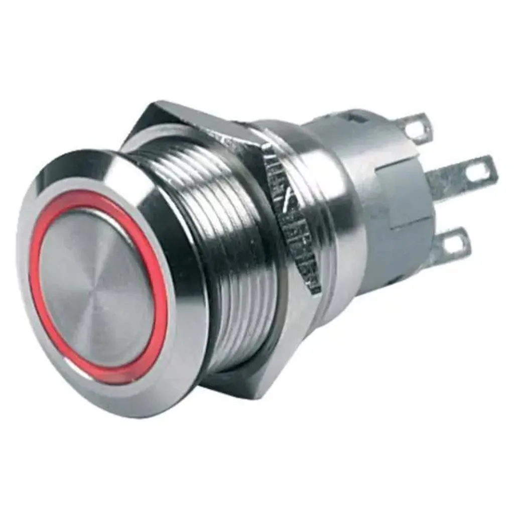 BEP Marine Bouton-poussoir 24V Marche/Arrêt avec LED Rouge Impulsion