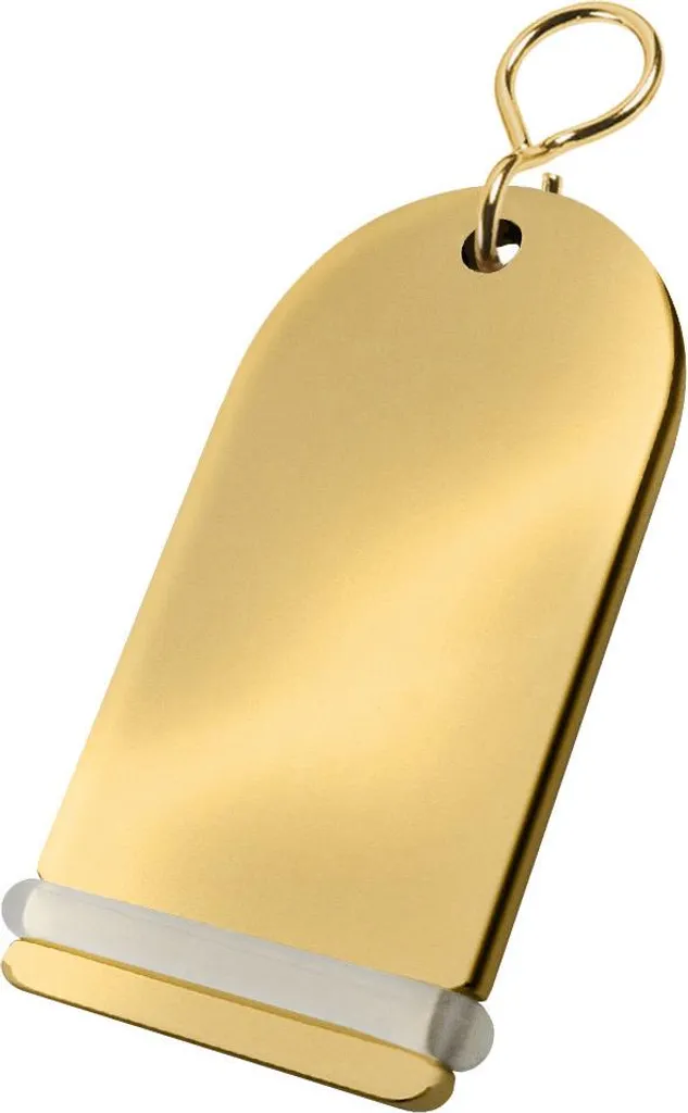 Porte-clés Pigalle en Laiton 85x45mm : Design Robuste et Finition Pro