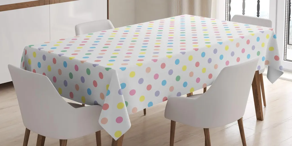 ABAKUHAUS Tovaglia Pois 140x200 - Vintage Pastel per Tavola