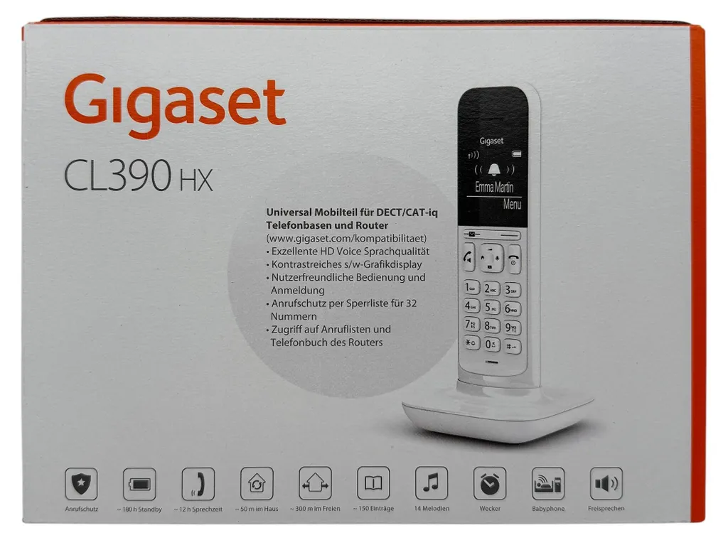 Gigaset CL390HX Lucent White - Combiné Supplémentaire DECT Design - 15