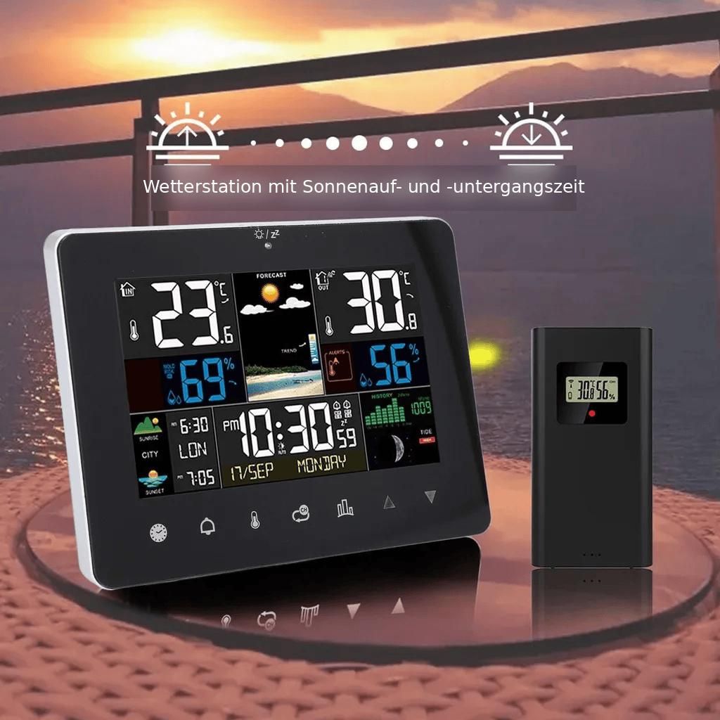 LCD Funk-Wetterstation mit Außensensor, Großes Touchscreen Produktbild 