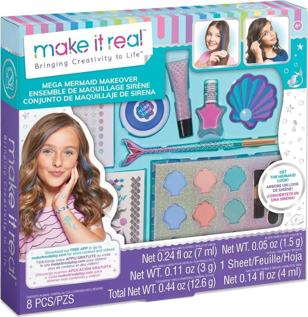 Coffret Maquillage Anniversaire Enfant pour Look Sirène et Fête Déguisée