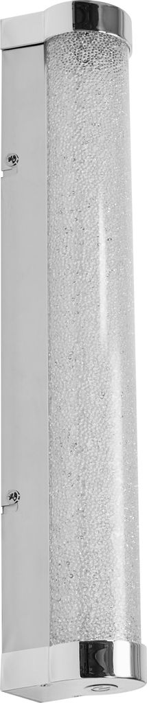 OSRAM ORBIS Tube LED-Spiegel-/Wandleuchte, Chrom, Glas mit Blaseneffekt, 9W, 900lm, dimmbar, 3000/4000K über Wandschalter einstellbar, 40cm Durchm...