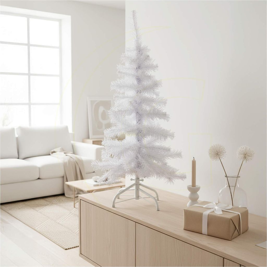 Weier Weihnachtsbaum 90 cm knstlicher Tannenbaum 100