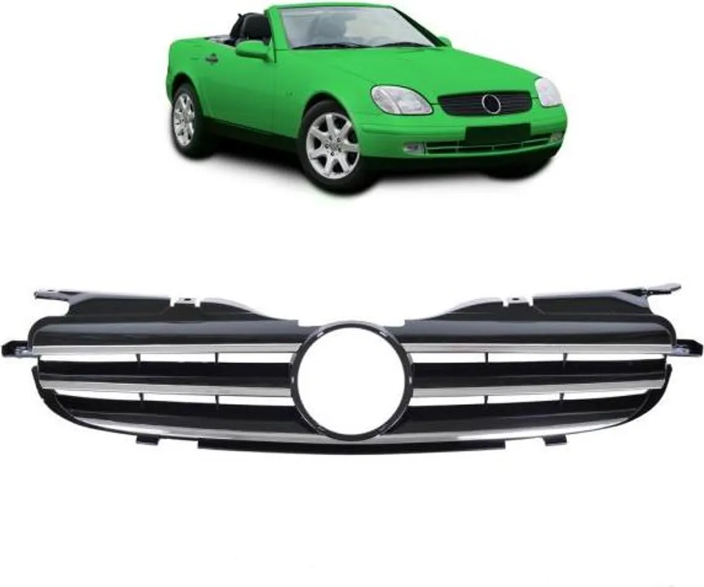 Calandre Mercedes SLK R170 Finition Noir Brillant et Jonc Chromé