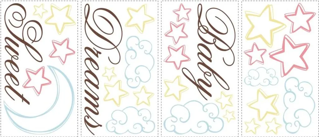 Sticker Mural Repositionnable Sweet Dreams Baby - Pose Facile et Sans Trace