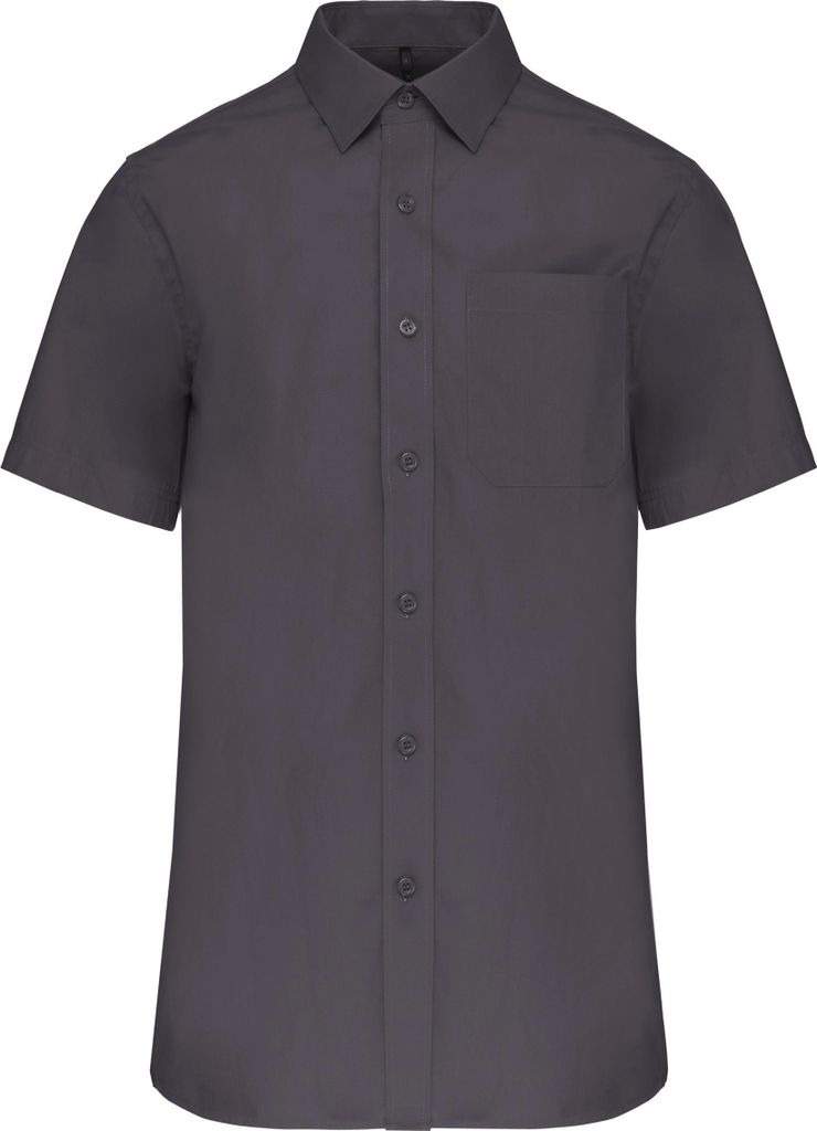 Kariban Herren Popelinehemd Kurzarm