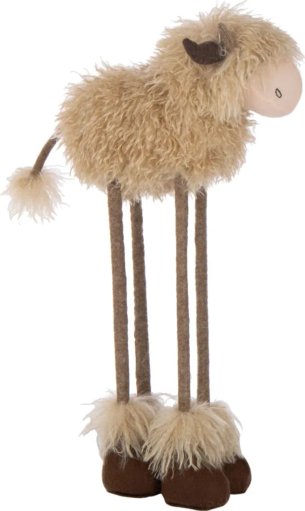 Vache télescopique Marron et Beige J-Line en Polyester Doux Modèle S