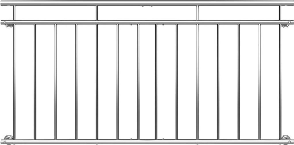 MONZANA® Balustrade de balcon français 184 cm acier Image du produit 