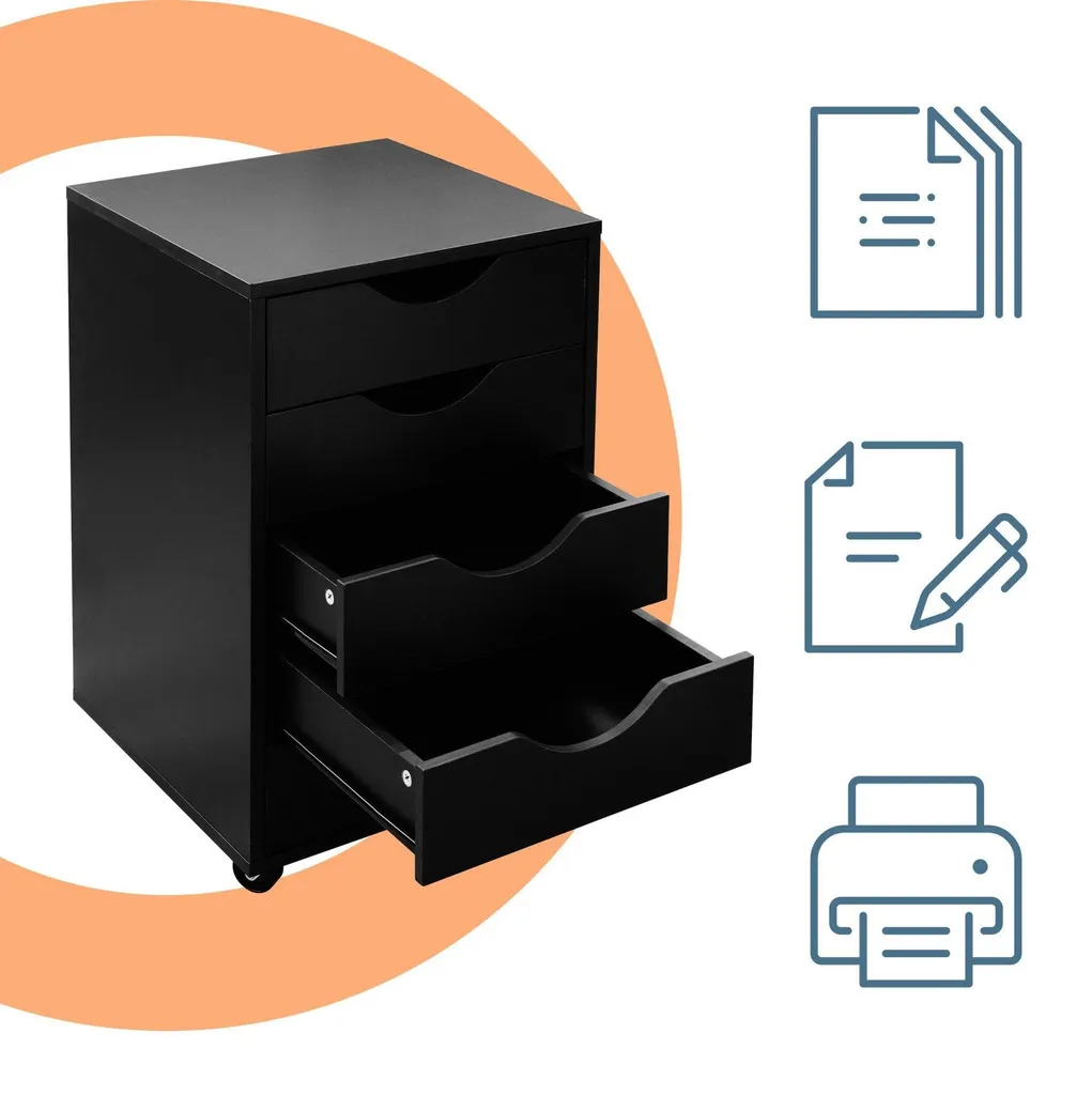 Solution gain de place : armoire mobile 5 tiroirs pour bureau encombré