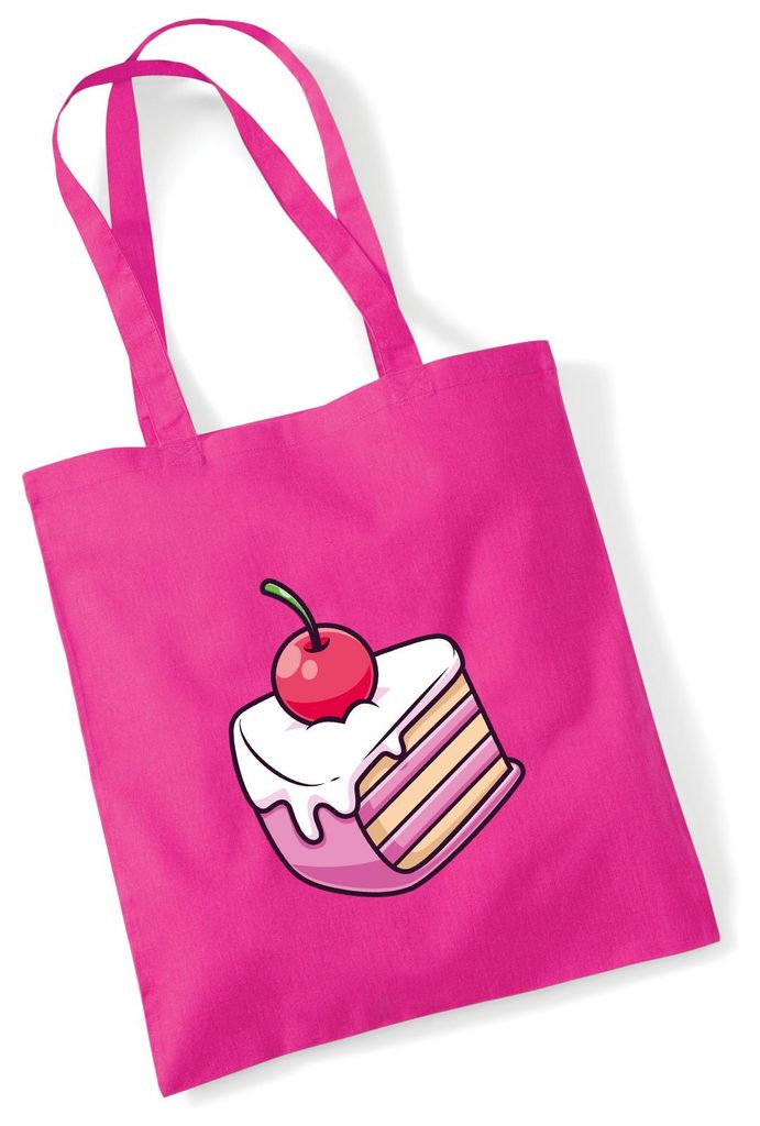 Huuraa Jutebeutel Kuchen Torte 10 Liter Fuchsia Baumwolle Tasche Geschenkidee