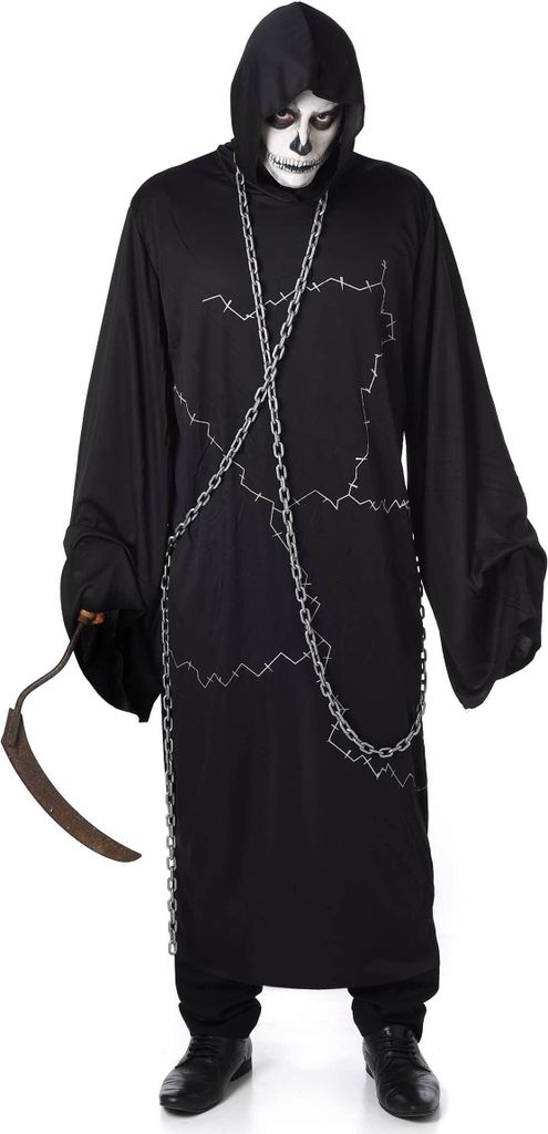 Tod Kostüm für Herren angekettet Halloween L