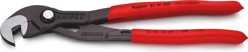 Knipex 874-1250 Schraubzange 250mm 10-32 mm, rot/schwarz