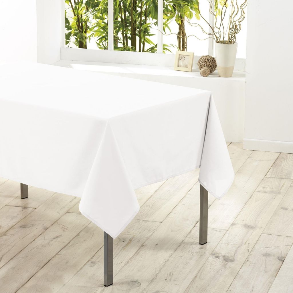Obrus 140 x 250 cm biely štvorcový Obrus Ochrana stolovej Obrázok produktu 