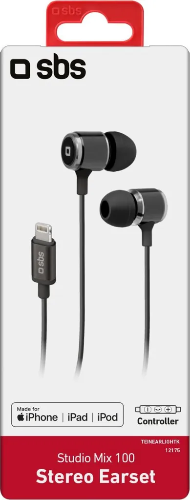 SBS TEINEARLIGHTK cuffia e auricolare Cablato In ear Musica e Chiamate Nero