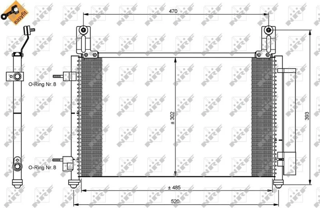 Condenseur clim NRF 35796 avec bouteille déshydratante pour Spark M250