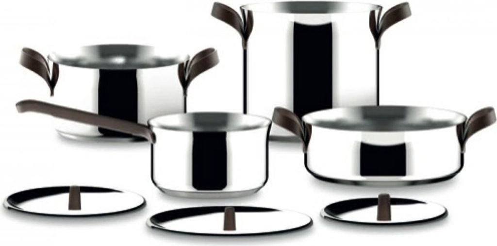 Alessi - Súprava panvíc Edo, nerezová oceľ, 7 ks. Obrázok produktu 