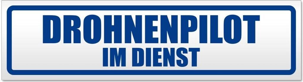 Kiwistar Drohnenpilot im Dienst Magnetschild Schild magnetisch - 45cm Verkehrsblau - Magnetfolie für Auto PKW Kfz