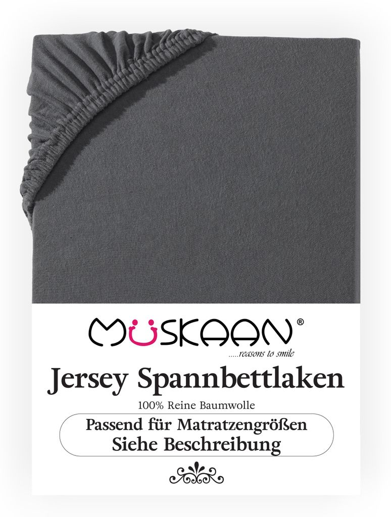 Müskaan Jersey Spannbettlaken 120x200 - 130x200 cm Produktbild 