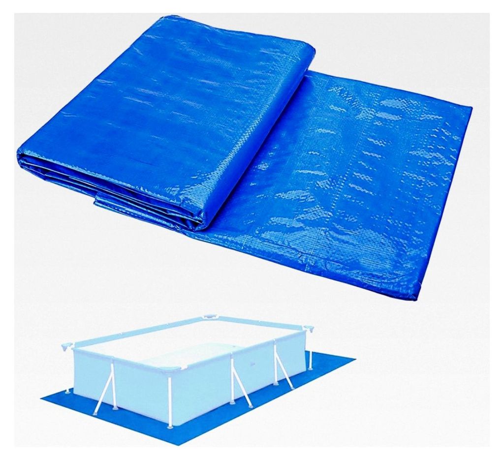 Bodenplane für Pools, Wasserdichte Unterlage Rechteckig Faltbare Bodenschutzmatte für Aufblasbare Pools, Oberirdische, Schlauchboote und Planschb...
