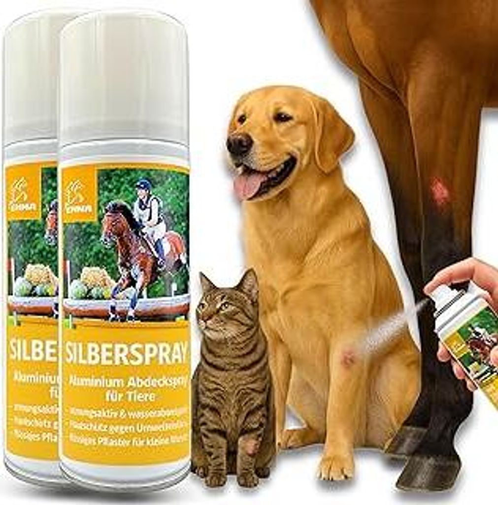 EMMA Silberspray Hund Pferd Katze für Tiere I Silber Spray Wundverband - Wundspray Hund - Silberspray Pferd zur Wundversorgung & Wundschutz - gege...