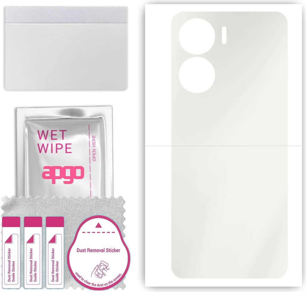 apgo Rückseite Schutzfolie, Matt, kompatibel mit Honor Play 40 Plus, Hinten Hydrogel-Displayschutzfolie mit Positionierhilfe, kratzfest, einfache ...