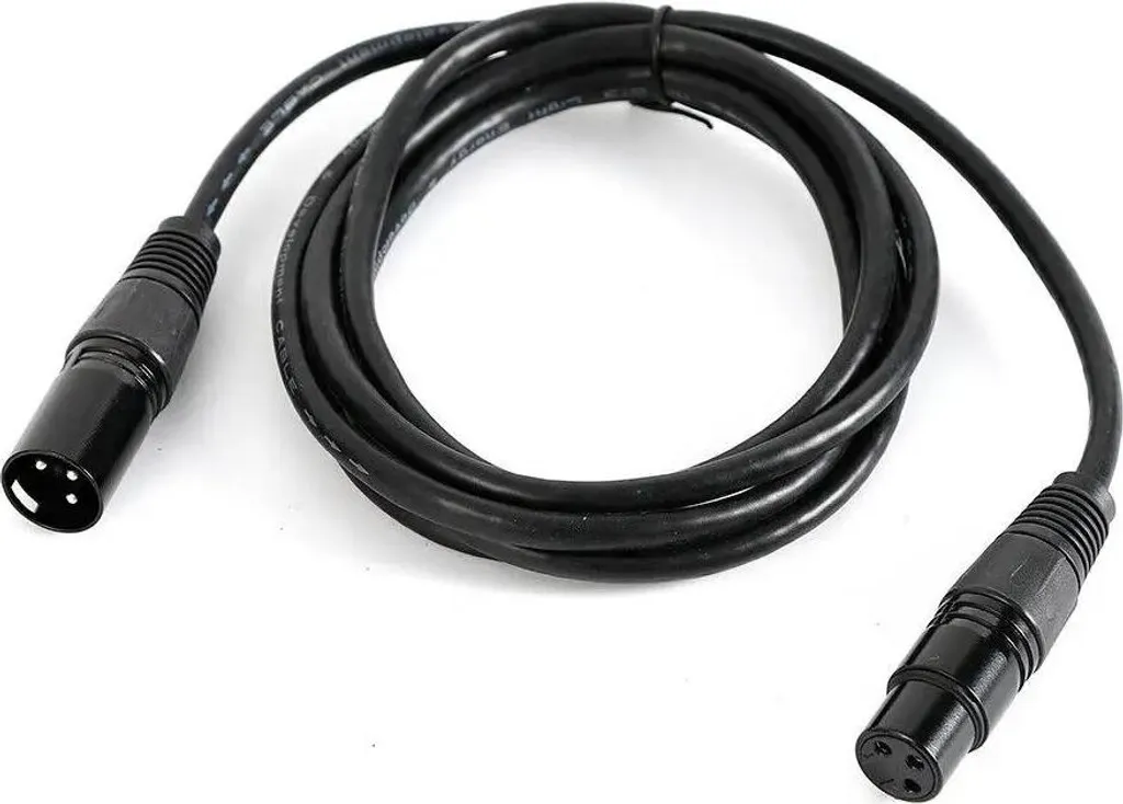 Câble DMX XLR 3 pôles blindage multiple, pack 10x 2m connecteurs en métal