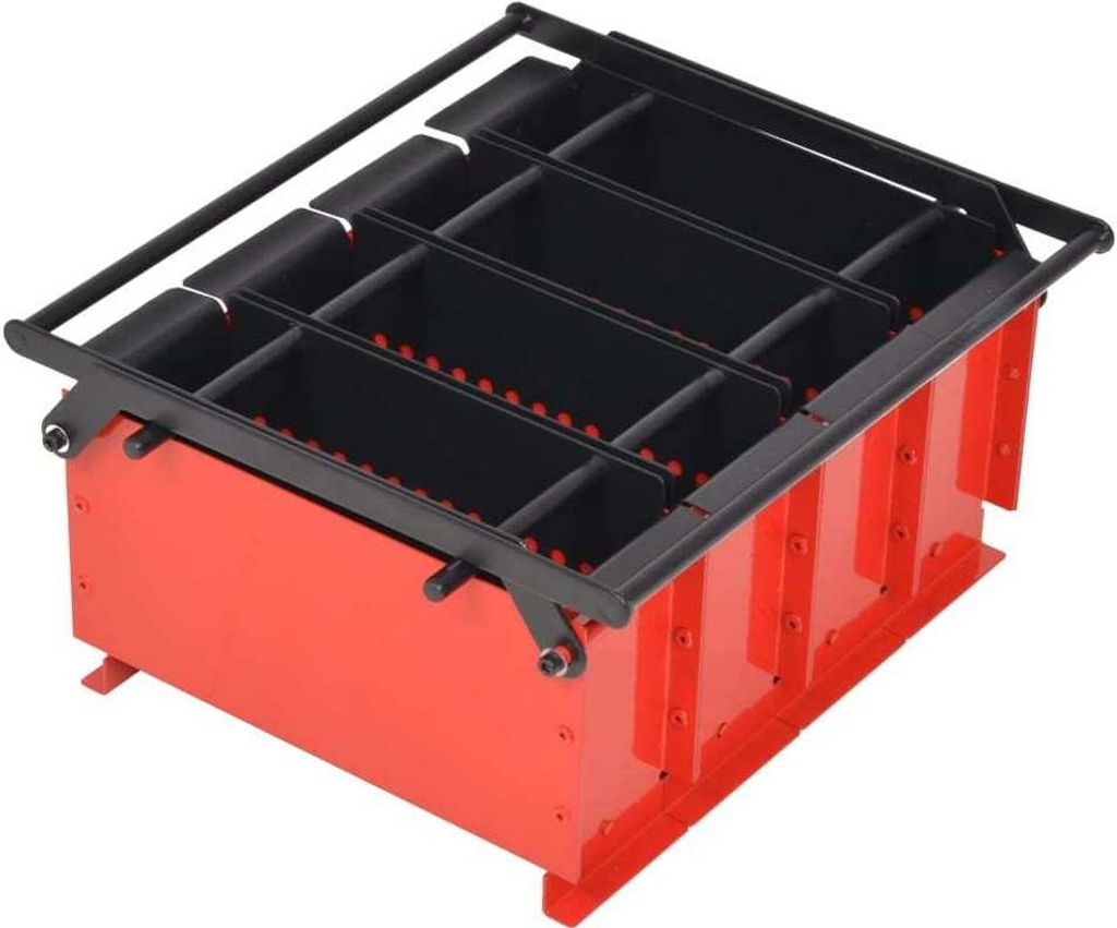 Papierbrikettpresse Stahl 38x31x18 cm Schwarz und Rot