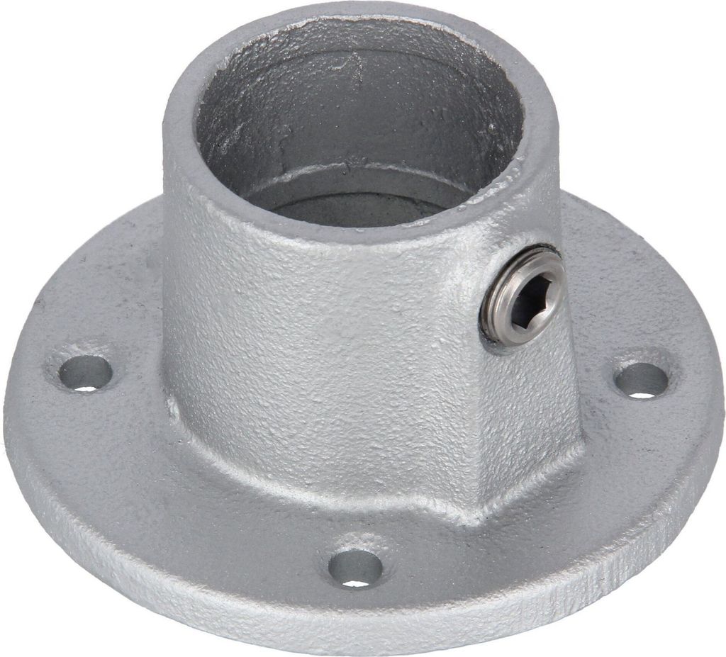 Rohrverbinder Fußplatte rund durchgehend 3/4" (26,9 mm) AVERDE