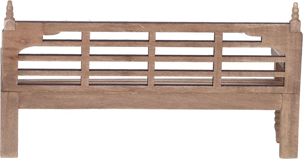 Miniaturní dřevěná lavička do parku,1:12 venkovní zahradní Obrázek produktu 