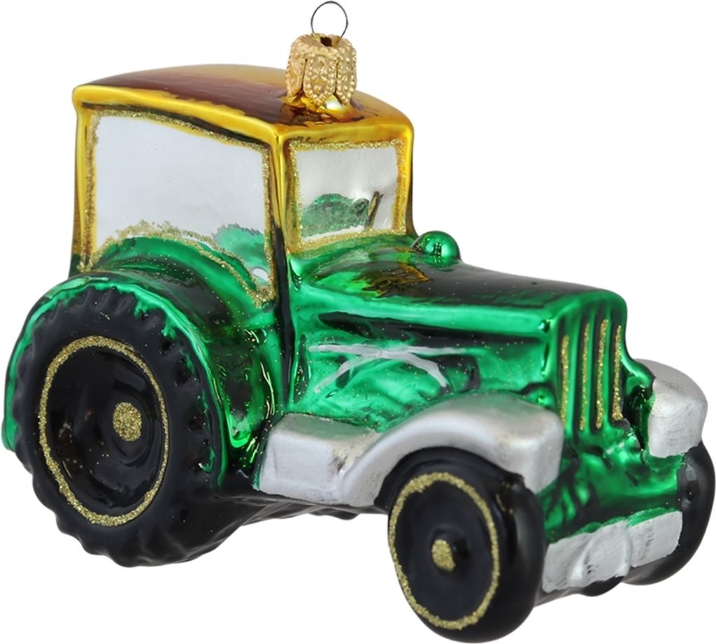 Weihnachtsdekoration Traktor Grün