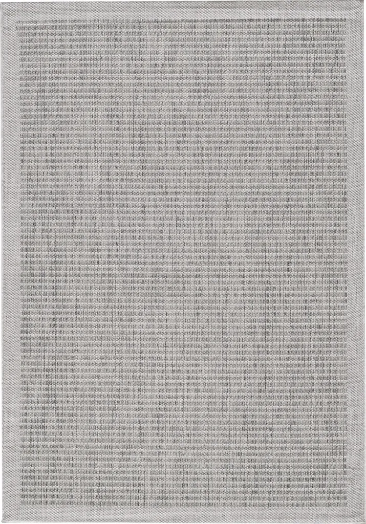 Grand tapis de terrasse gris Giza 200x290cm résistant aux rayons UV