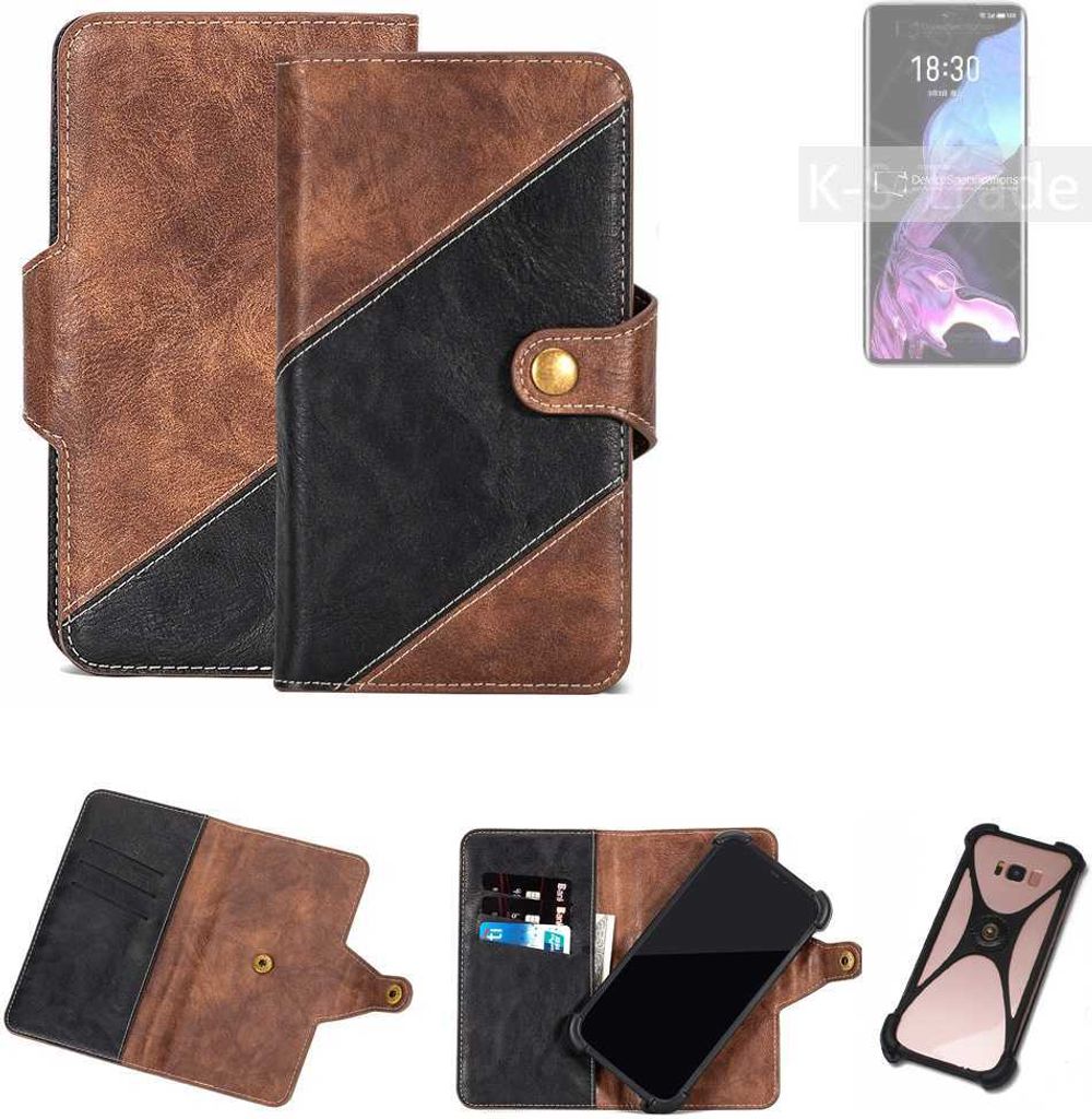 K-S-Trade Handyhülle Schutzhülle Bookstyle Case kompatibel mit Meizu 18 Klapphülle Cover Hülle Schutztasche 1x