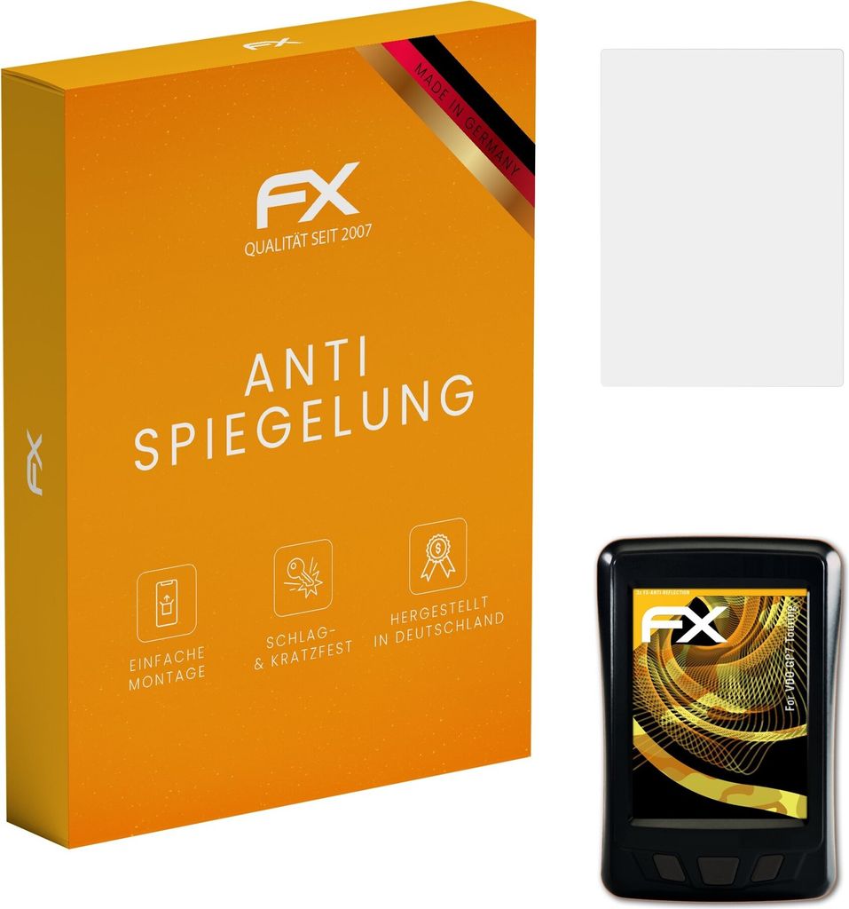 atFoliX FX-Antireflex 3x Schutzfolie kompatibel mit VDO GP7 Touring Displayfolie