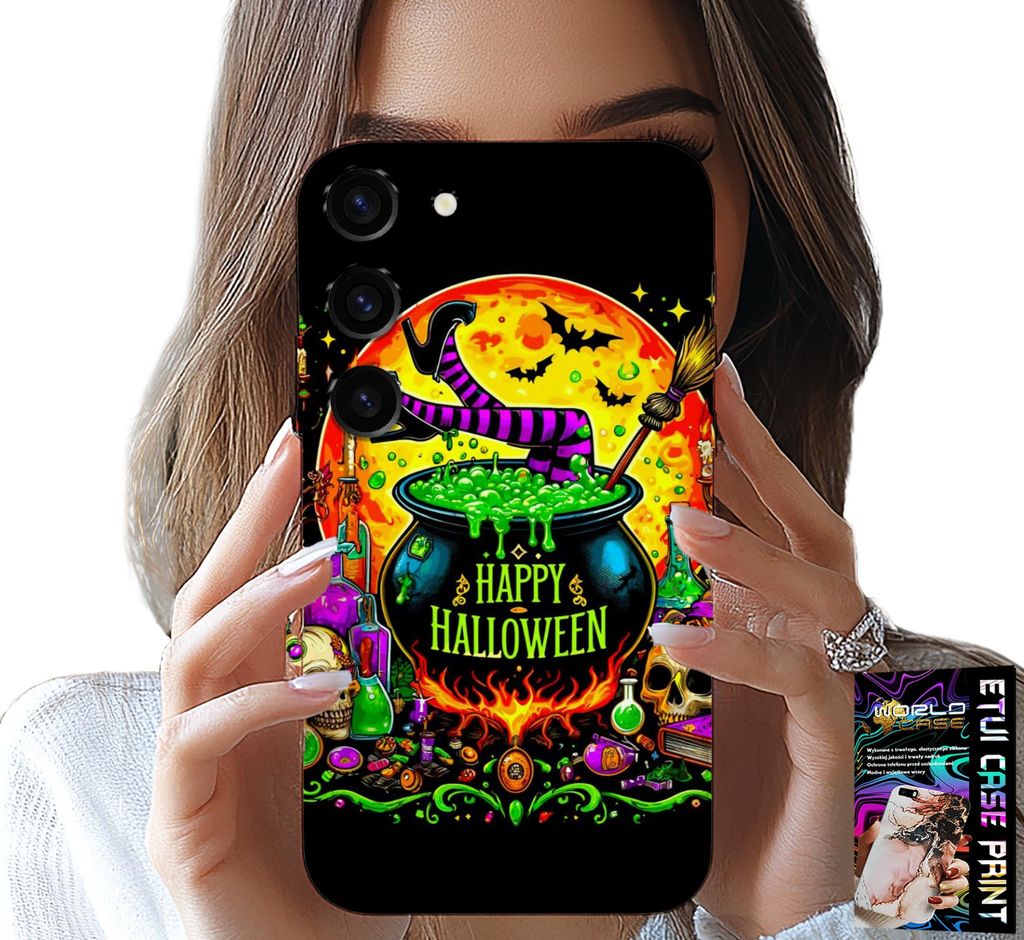 Fall Für Samsung Galaxy S23 Plus - Hexe Kessel Zauberstab Halloween Glas