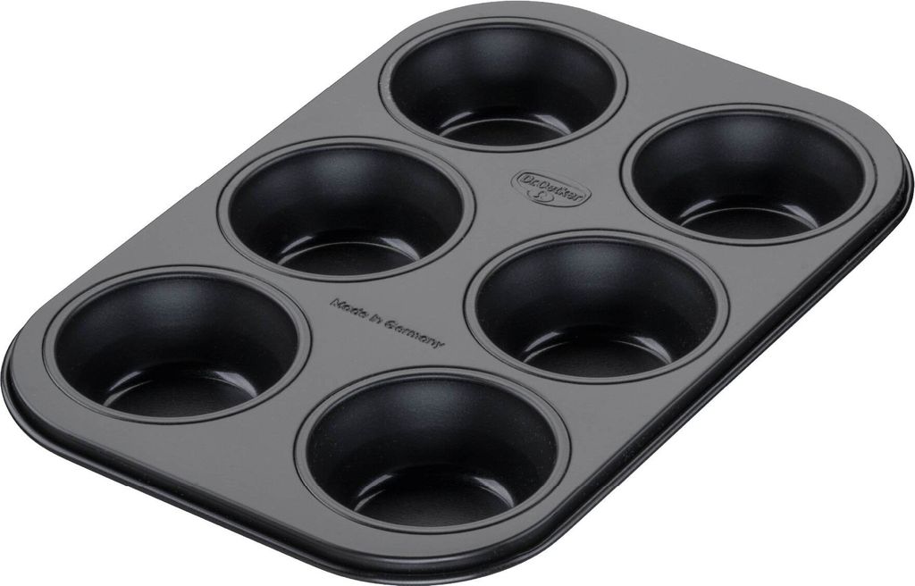 Dr. Oetker Classic Muffinform 6er Set Hochwertiges Muffinblech aus Stahlblech, 540 ml, Antihaft, Backofengeeignet