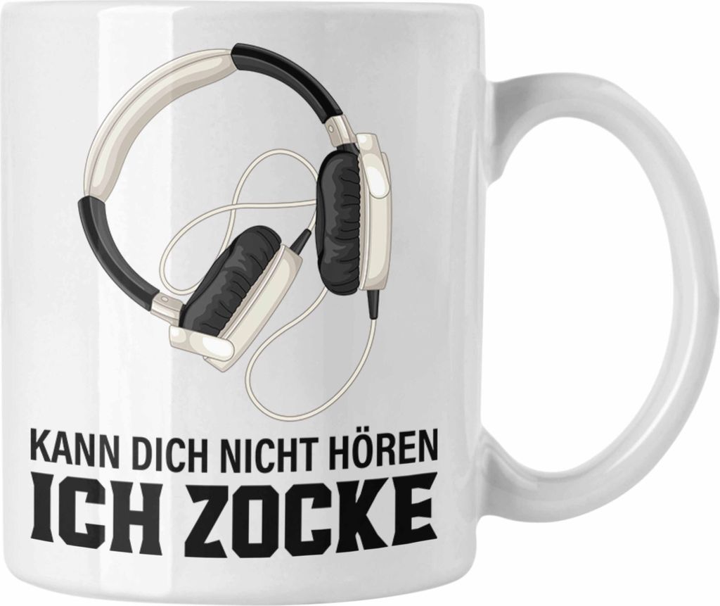 Trendation - Gamer Tasse Geschenk Jungen Zocker Mitbringsel Männer Zocken Gaming Geschenkideen PC Kinder Zubehör Spruch Lustig Kann Dich Nicht H...