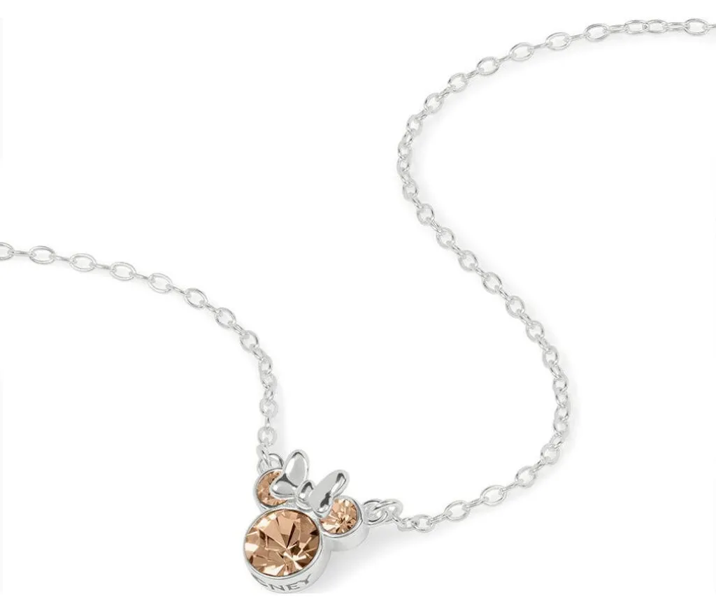Collier Disney Minnie June en argent sterling avec pierre de naissance