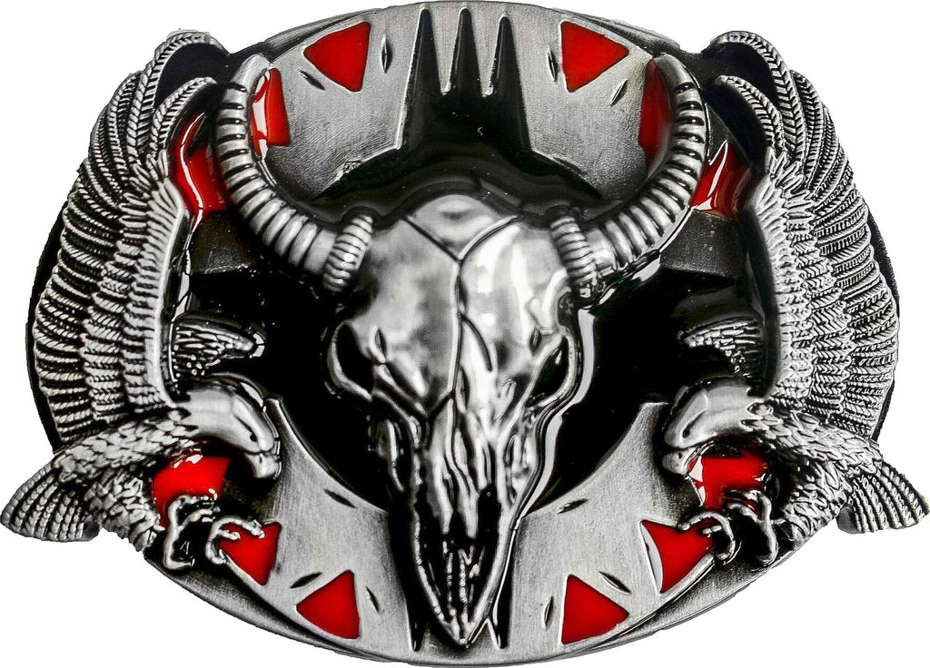 Western Buckle Gürtelschnalle Biker Cowboy »GS-429« Stierkopf