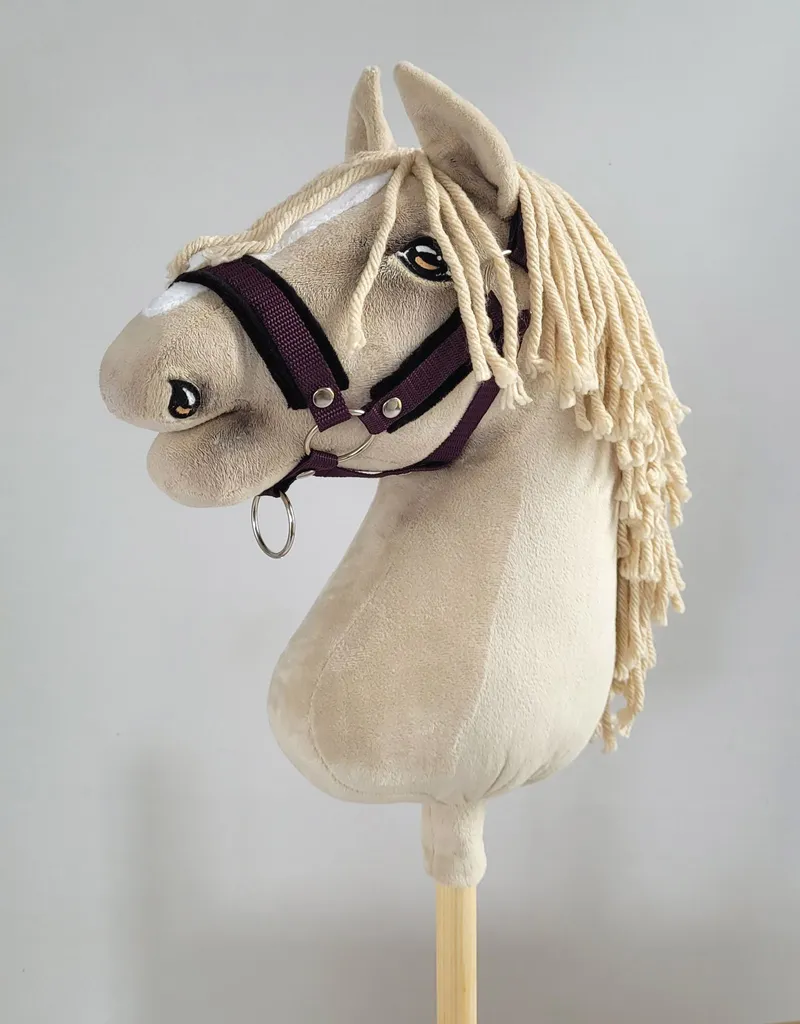Hobby Horse A3 prune et noir, cheval bâton réglable pour enfants