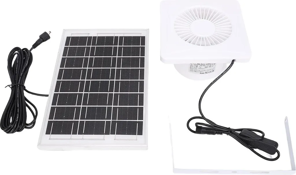 Ventilateur solaire 6W contre les odeurs et la chaleur du poulailler