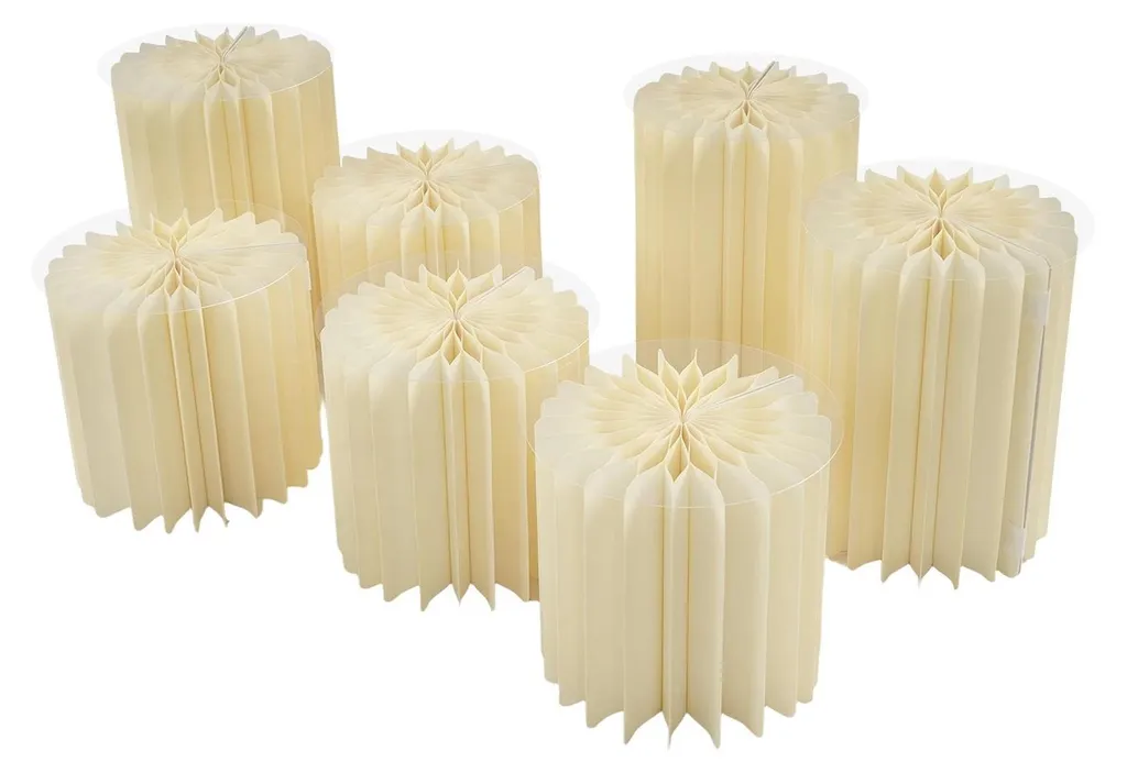 Présentoir Cylindre Pliable en Papier Lot de 7 pour Déco Buffet Mariage