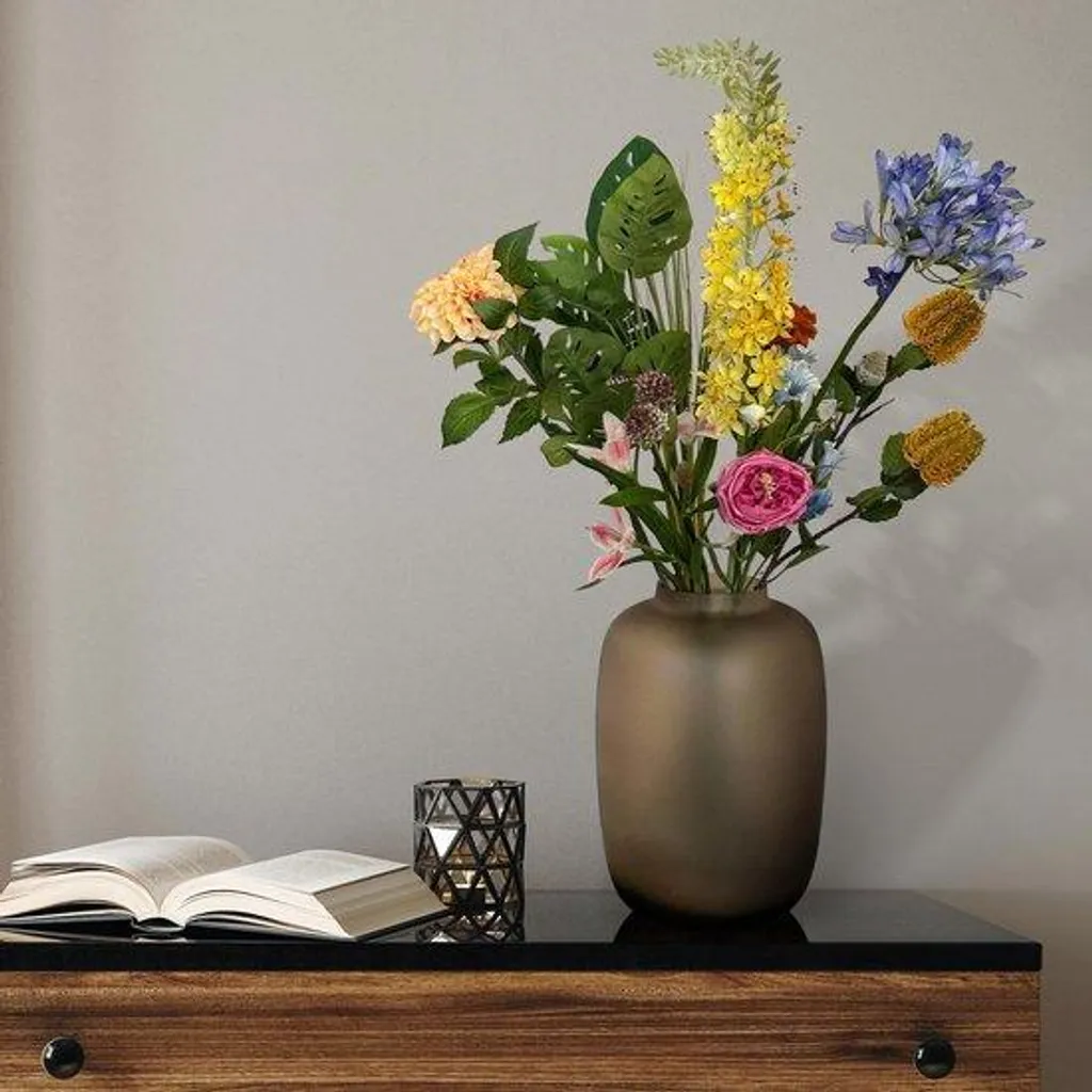 Grand bouquet de fleurs artificielles 109 cm XL pour vase haut de sol