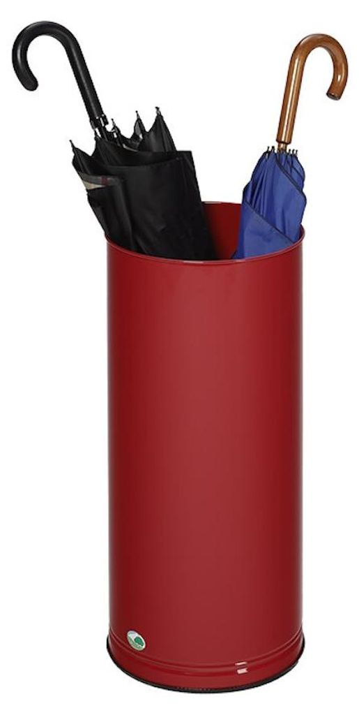 Dekorativer Schirmständer glatt | HxBxT 61x27x27cm | Verzinkter Stahl | Rot