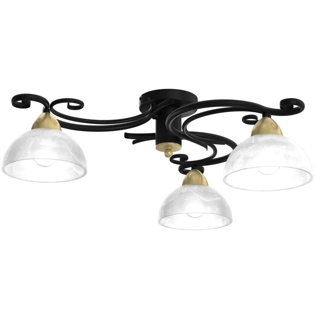 Plafonnier Flora Verre Noir Luminex pour Sublimer votre Déco Intérieure