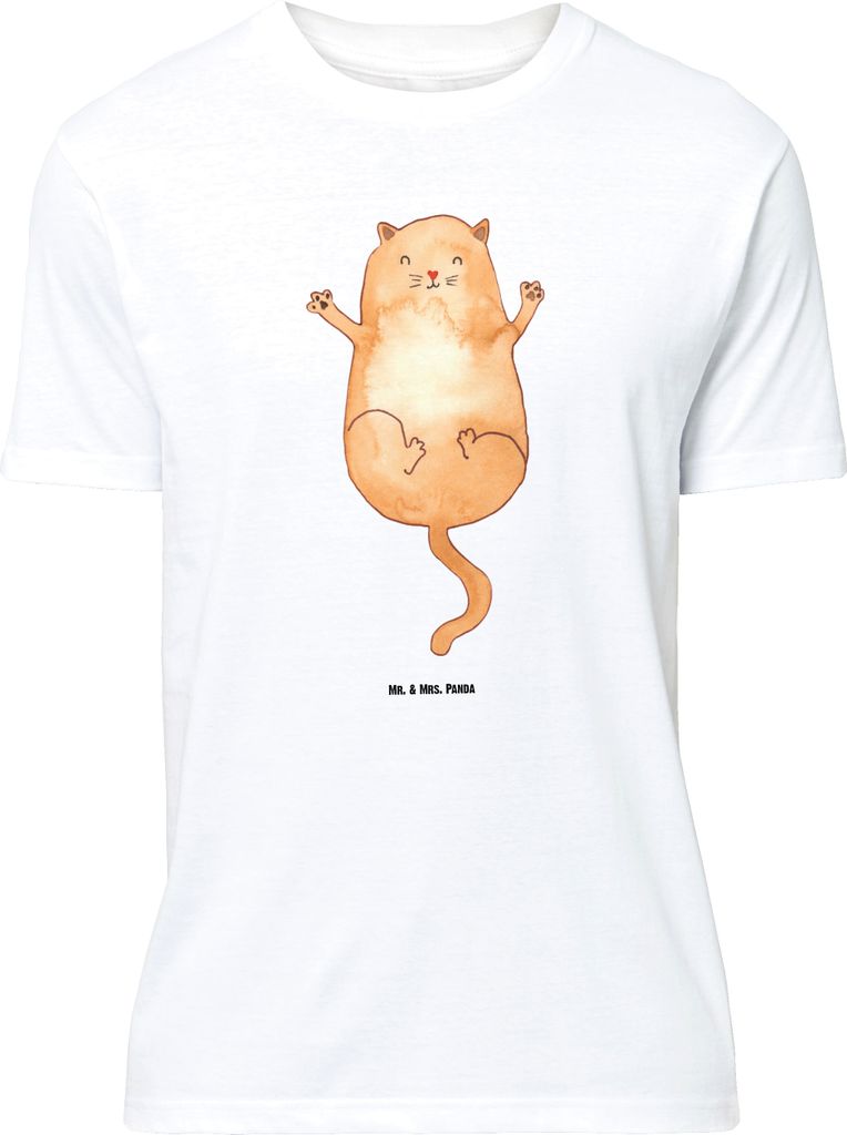 Mr. & Mrs. Panda Größe XL T-Shirt Katze Umarmen - Weiß - Geschenk, Cat, Shirt, Familie, mit Spruch, Tshirt, Liebe, Katzen, Cats