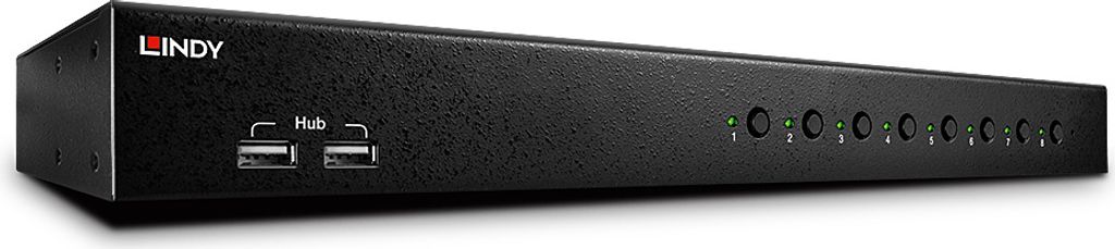 Lindy KVM Switch Pro USB 2.0 Audio DVI-I - KVM-/Audio-/USB-Switch