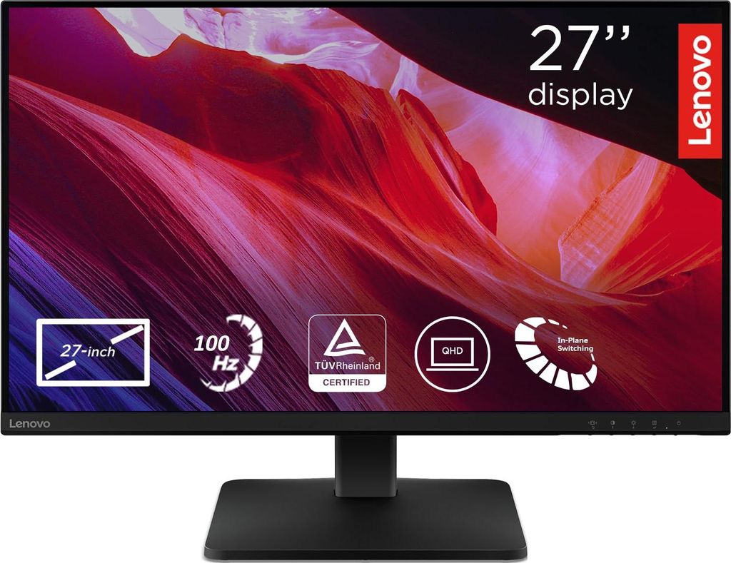 Lenovo L27qe 27" QHD Monitor mit 100 Hz und Eye Comfort Produktbild 